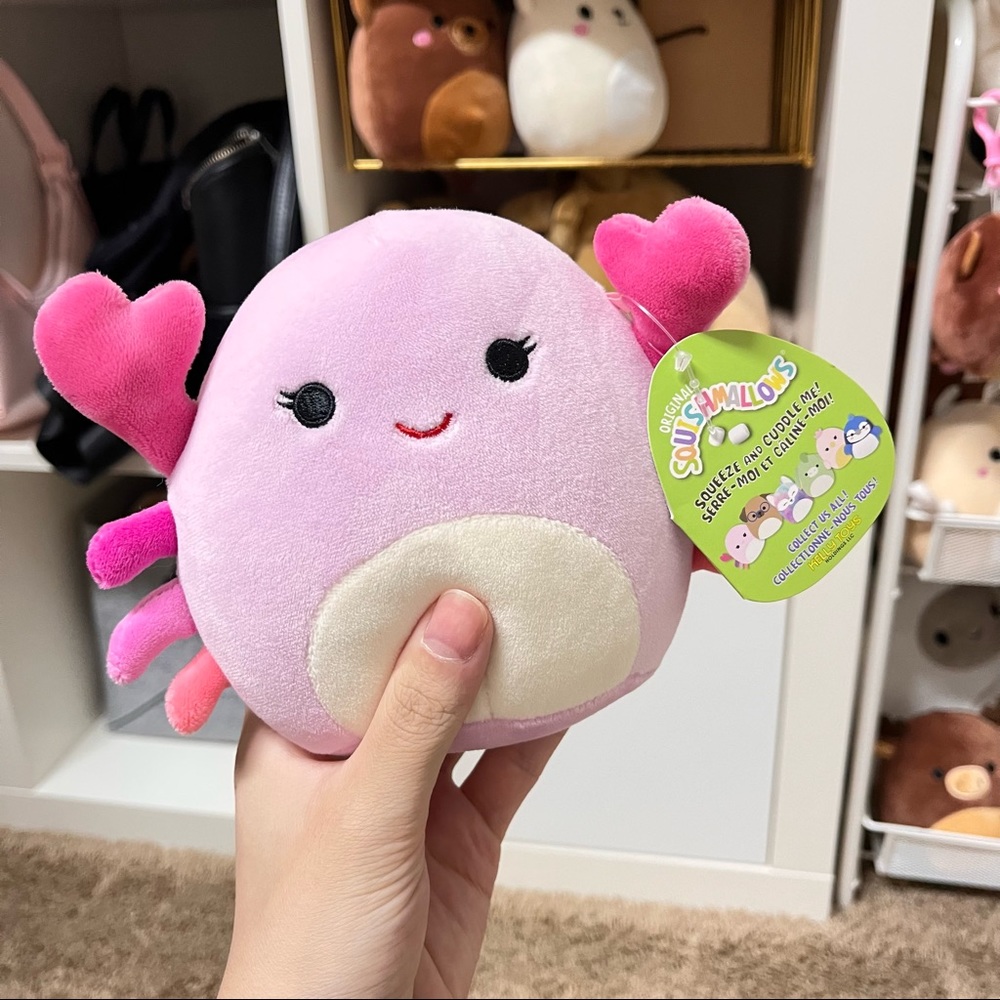 5" Cailey Squishmallow Pink Crab BNWT